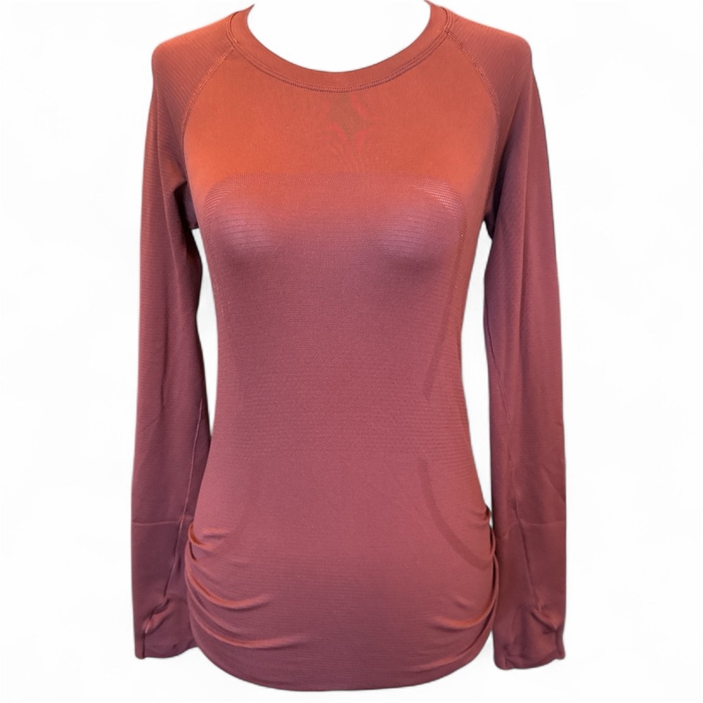 Lululemon Swiftly Tech Top Women’s Small Date Brown Athleisure Gym Long Sleeve